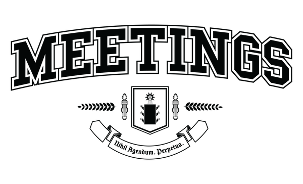MEETINGS - Black Crest - Unisex T-Shirt