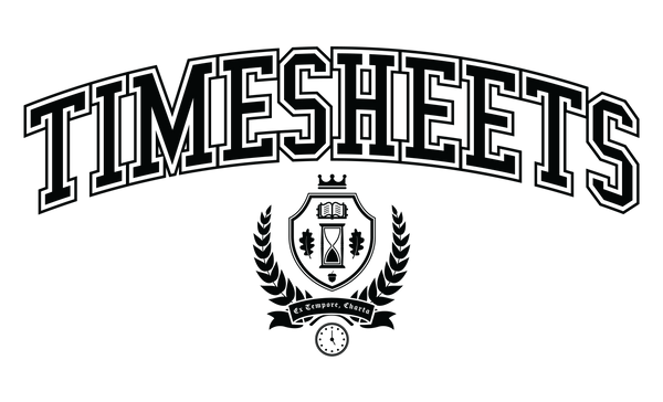 TIMESHEETS - White Crest - Dark Hoodie