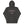 Load image into Gallery viewer, A dark grey hoodie with the Conference Calls crest in dark red outlined in light blue
