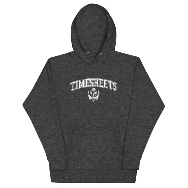 TIMESHEETS - White Crest - Dark Hoodie
