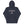 Load image into Gallery viewer, A navy blue hoodie with the Conference Calls crest in dark red outlined in light blue
