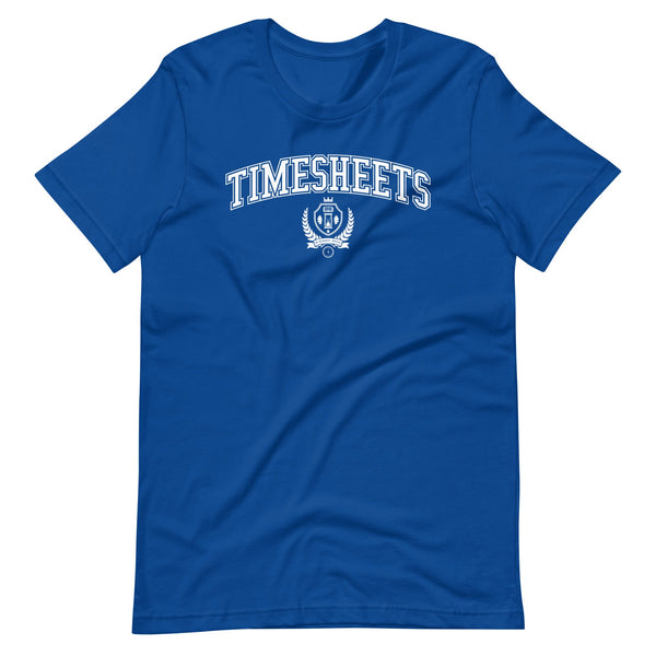 TIMESHEETS - White Crest - Unisex T-Shirt