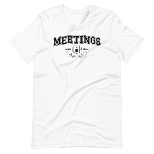 MEETINGS - Black Crest - Unisex T-Shirt
