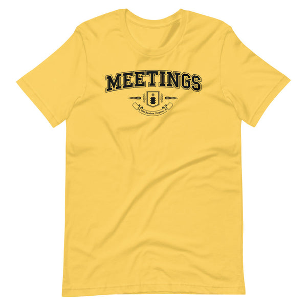 MEETINGS - Black Crest - Unisex T-Shirt